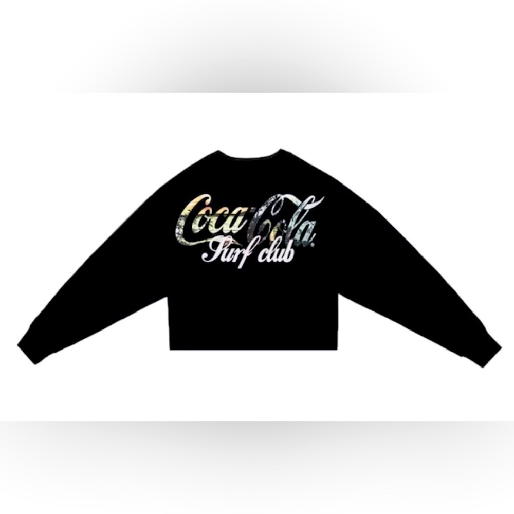 KITH WOMEN X COCA-COLA SURF CLUB L/S TEE - BLACK - SMALL